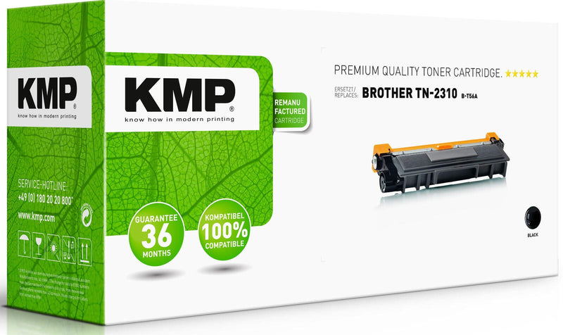 KMP Toner B-T56A schwarz kompatibel zu brother TN2310