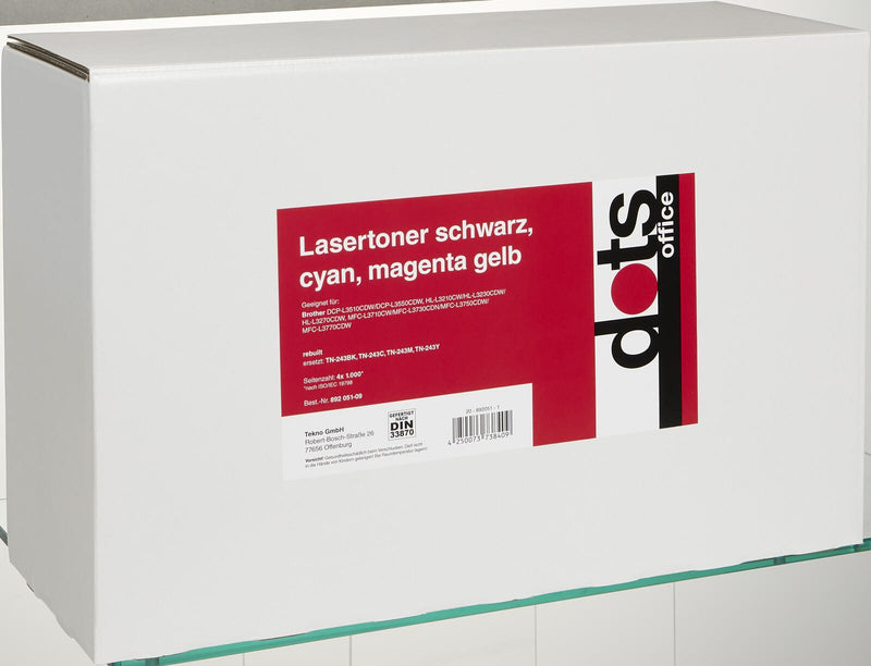 dots Toner kompatibel zu brother TN243BK/C/M/Y, 4er-Set schwarz, cyan, magenta, gelb