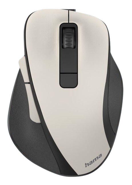 Hama MW-500 Maus ergonomisch kabellos cremeweiß