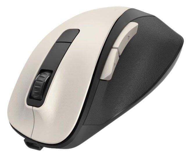 Hama MW-500 Maus ergonomisch kabellos cremeweiß