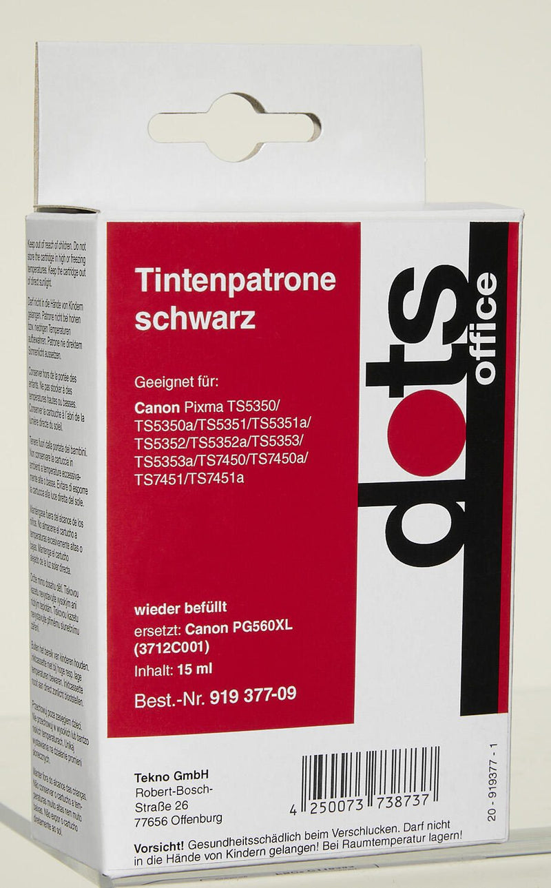 dots Druckerpatrone kompatibel zu Canon PG-560XL schwarz