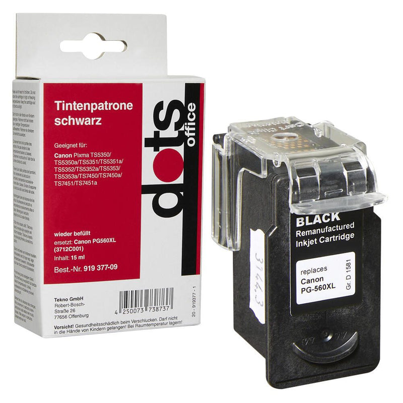 dots Druckerpatrone kompatibel zu Canon PG-560XL schwarz