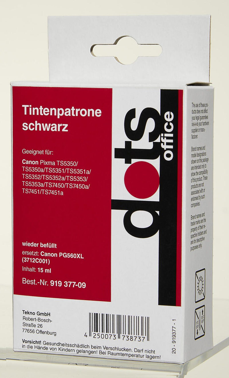 dots Druckerpatrone kompatibel zu Canon PG-560XL schwarz