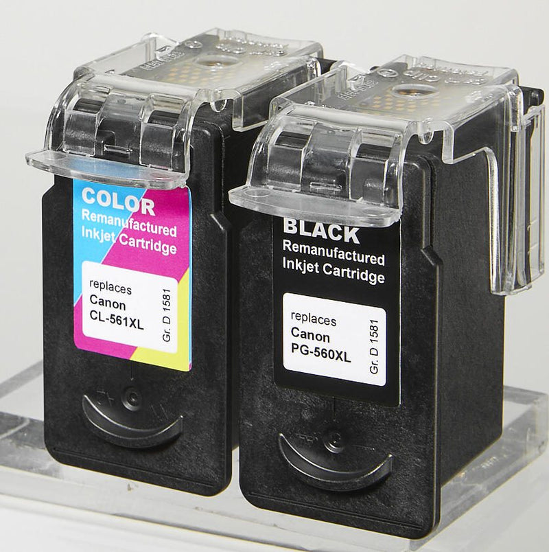 dots Druckerpatronen kompatibel zu Canon PG560XL/CL561XL, 2er-Set schwarz, color