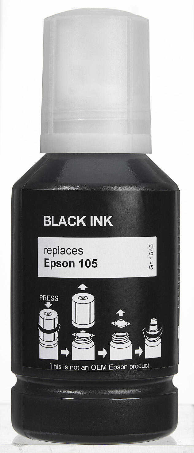 dots Tintenflasche kompatibel zu EPSON 105 (T00Q1) schwarz