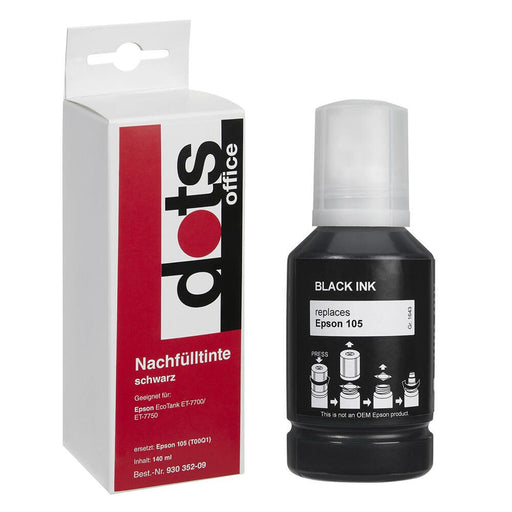 dots Tintenflasche kompatibel zu EPSON 105 (T00Q1) schwarz