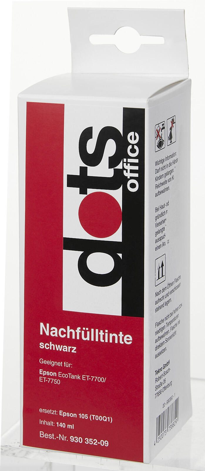 dots Tintenflasche kompatibel zu EPSON 105 (T00Q1) schwarz