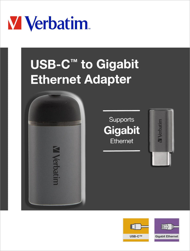 Verbatim Adapter USB 3.1-C/Rj-45