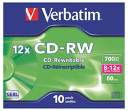 Verbatim CD-RW 700MB 8-12x 10P Jewel Case