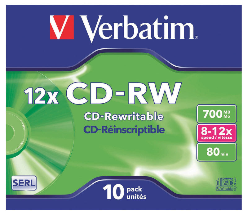 Verbatim CD-RW 700MB 8-12x 10P Jewel Case