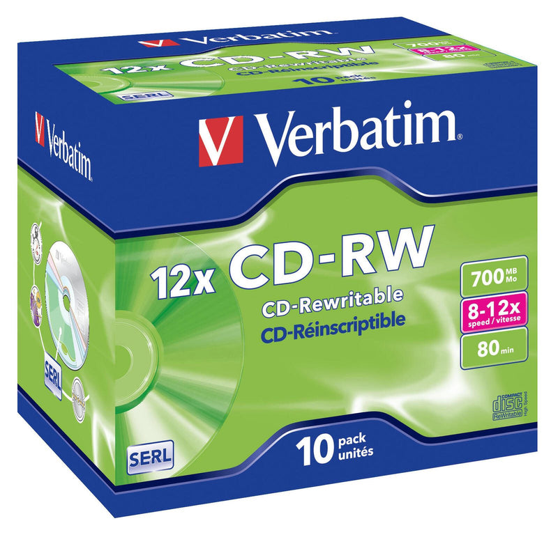 Verbatim CD-RW 700MB 8-12x 10P Jewel Case