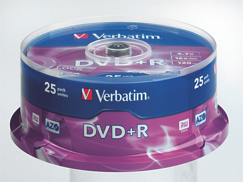 Verbatim DVD+R 4,7GB 16x 25er Spindel