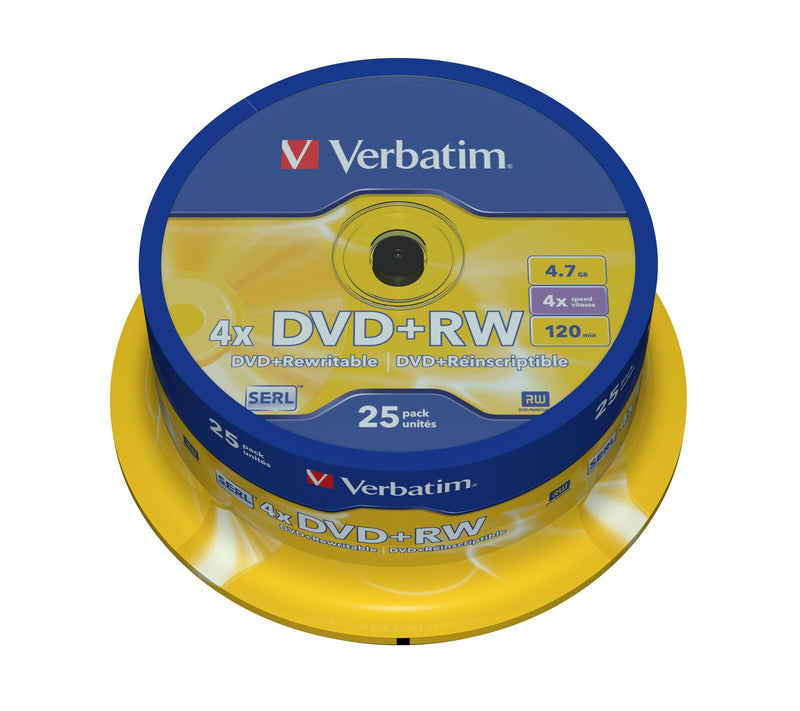 Verbatim DVD+RW 4,7GB 25er Sp. Spindel