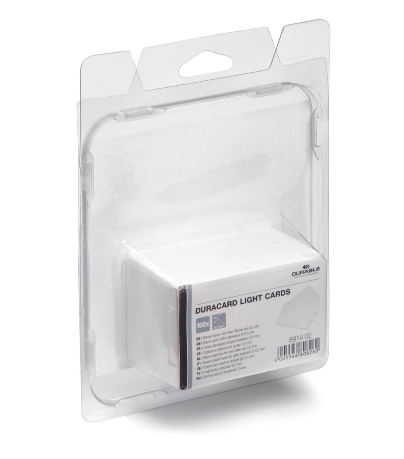 DURABLE DURACARD dünn Blanko-Plastikkarten