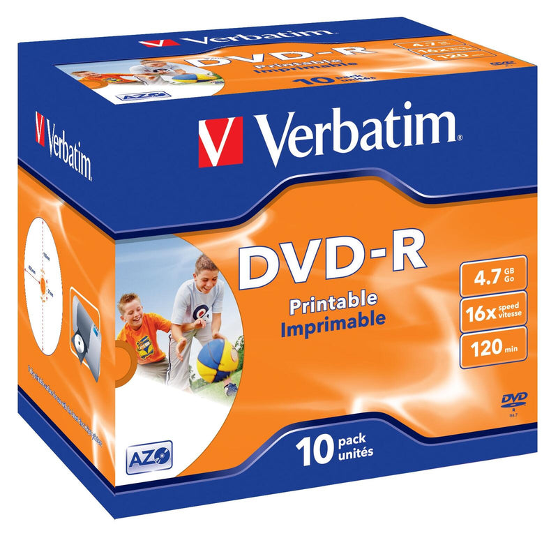 Verbatim DVD-R 4,7 GB 10er bedruckbar Jewel Case