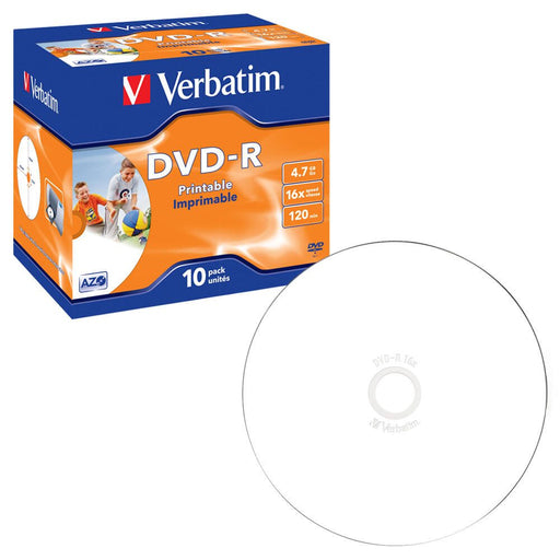 Verbatim DVD-R 4,7 GB 10er bedruckbar Jewel Case