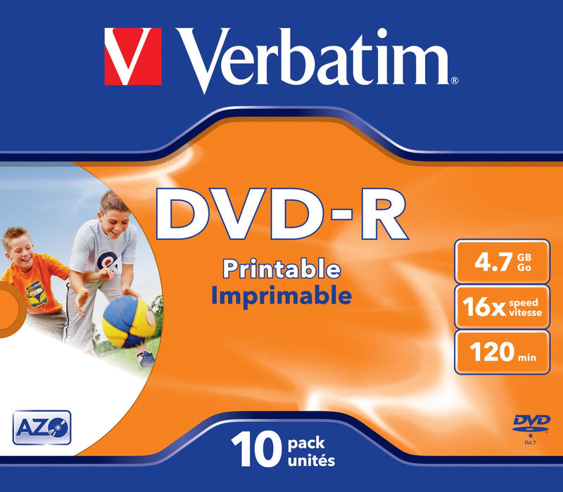 Verbatim DVD-R 4,7 GB 10er bedruckbar Jewel Case