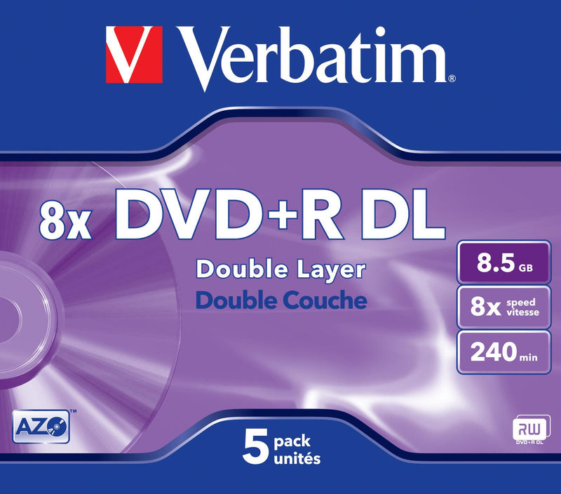 Verbatim DVD+R 8,5 GB 5er Jewel Case