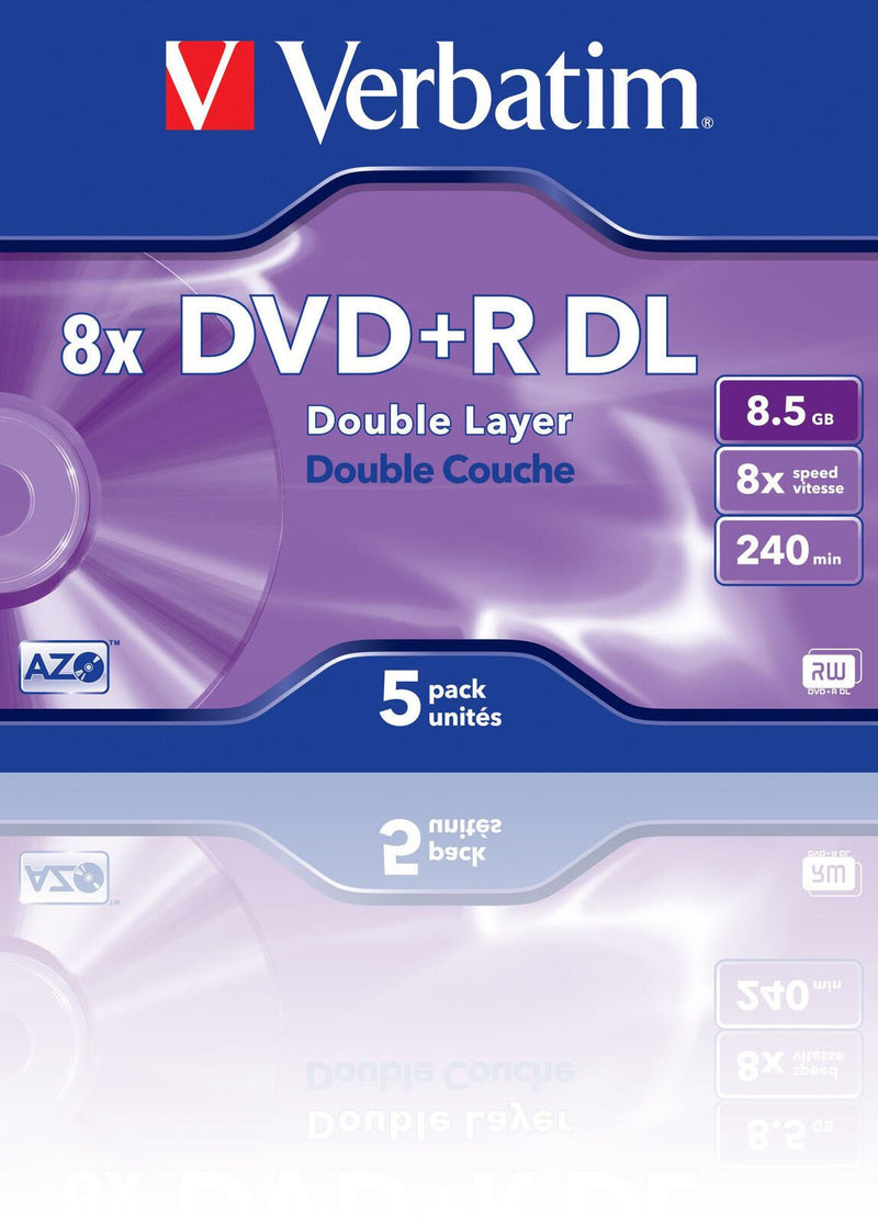 Verbatim DVD+R 8,5 GB 5er Jewel Case