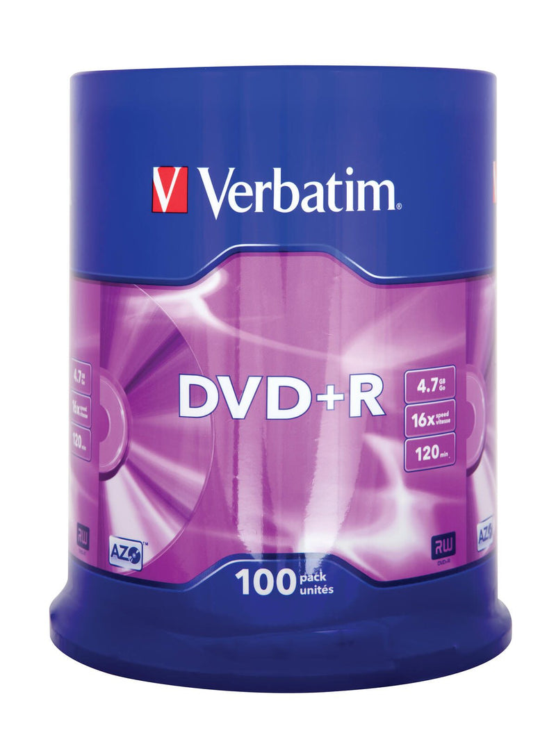 Verbatim DVD+R 4,7 GB 100er Spindel