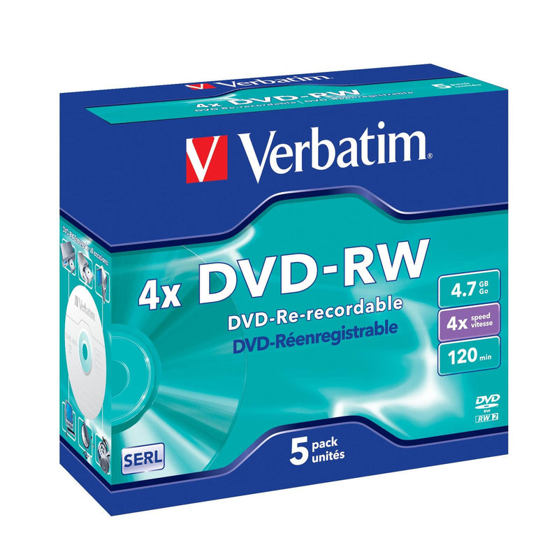 Verbatim DVD-RW 4,7GB 5er JC Jewel Case
