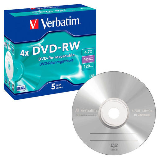 Verbatim DVD-RW 4,7GB 5er JC Jewel Case
