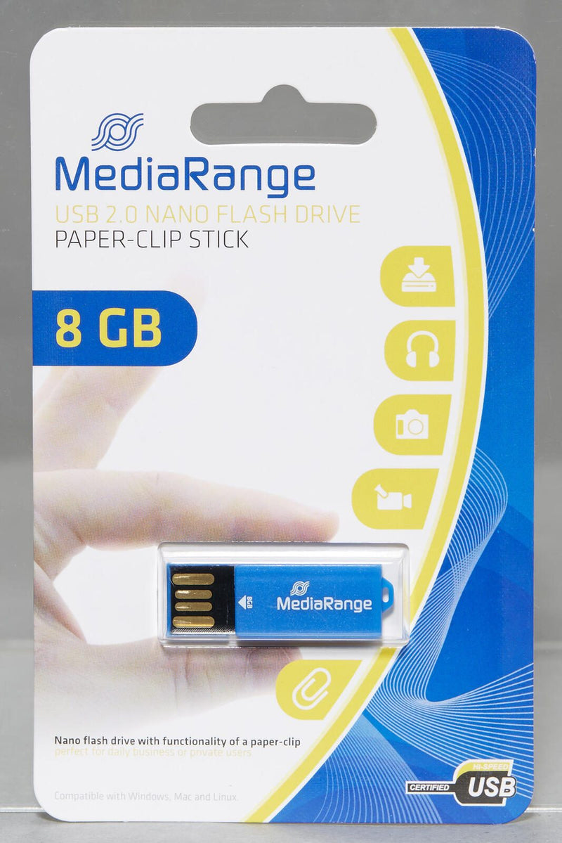 MediaRange USB-Stick PAPERCLIP 8GB