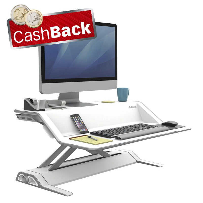 Fellowes Monitorständer Lotus Sitz-Steh Workstation weiß