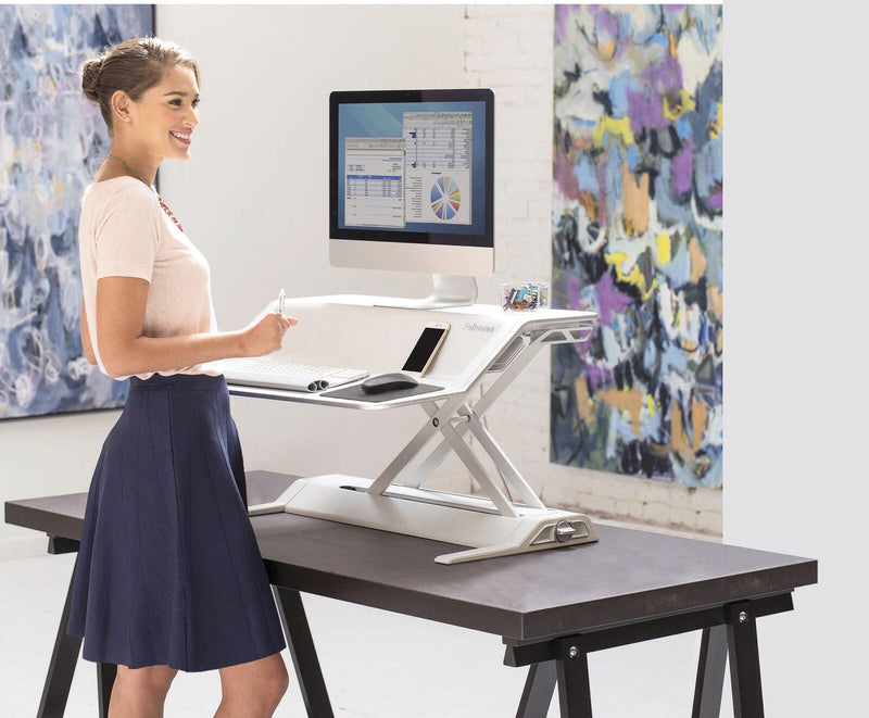 Fellowes Monitorständer Lotus Sitz-Steh Workstation weiß