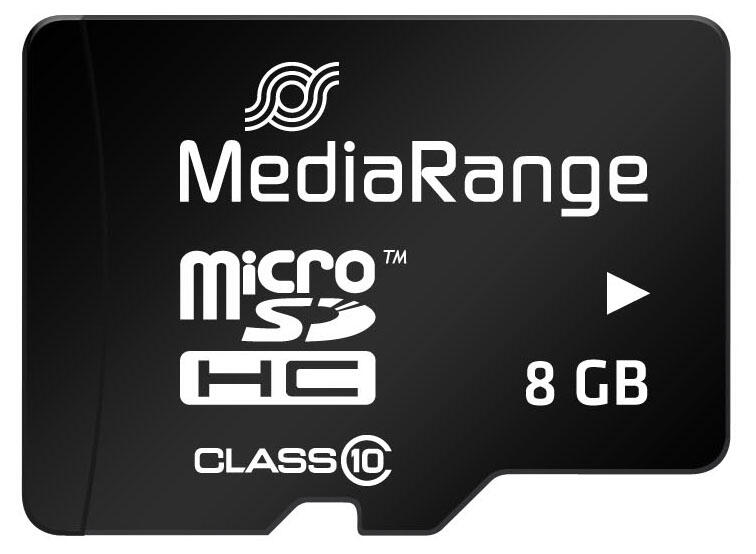 MediaRange Speicherkarte microSDHC 8GB