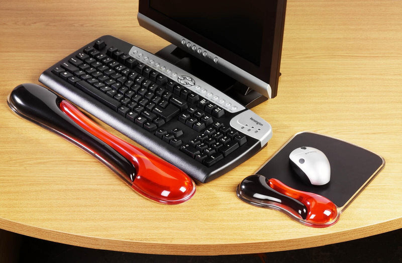 Kensington Mousepad mit Handgelenkauflage schwarz, rot