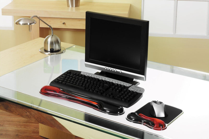Kensington Mousepad mit Handgelenkauflage schwarz, rot