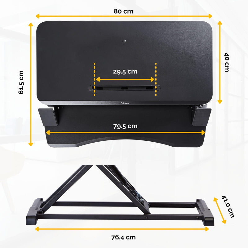 Fellowes Monitorständer Corsivo Sitz-Steh Workstation schwarz