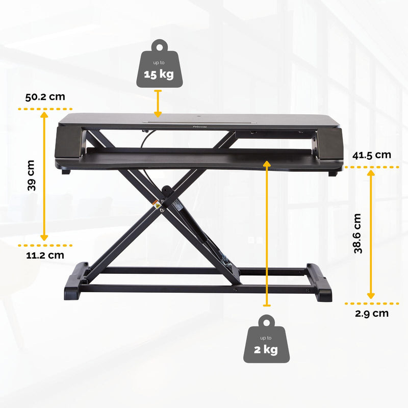 Fellowes Monitorständer Corsivo Sitz-Steh Workstation schwarz