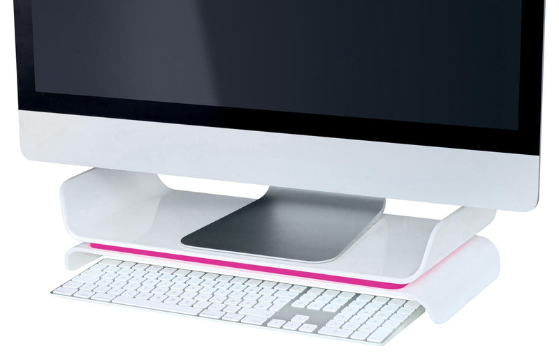 LEITZ Monitorständer Ergo WOW weiß, pink