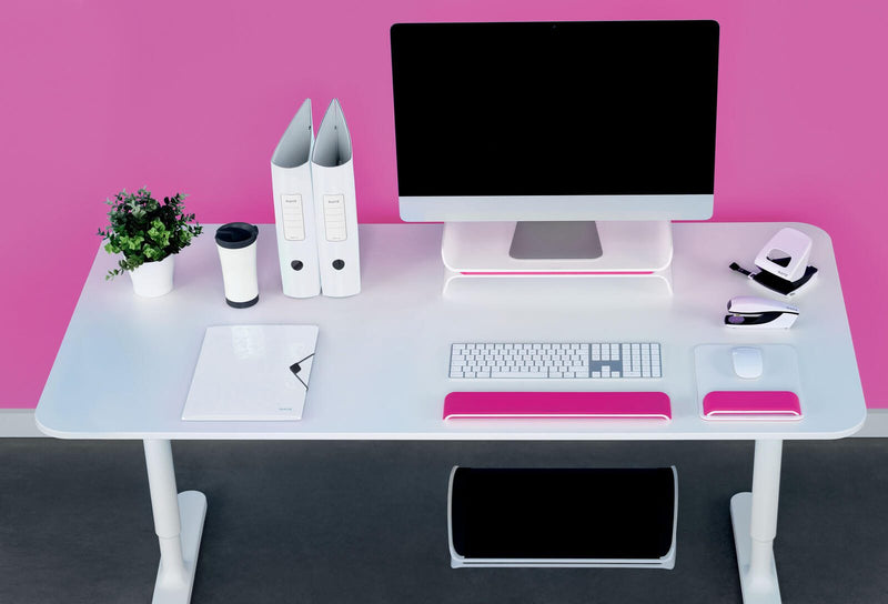 LEITZ Monitorständer Ergo WOW weiß, pink