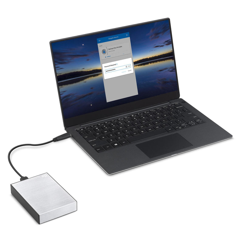 Seagate externe HDD-Festplatte One Touch 1TB silber, schwarz