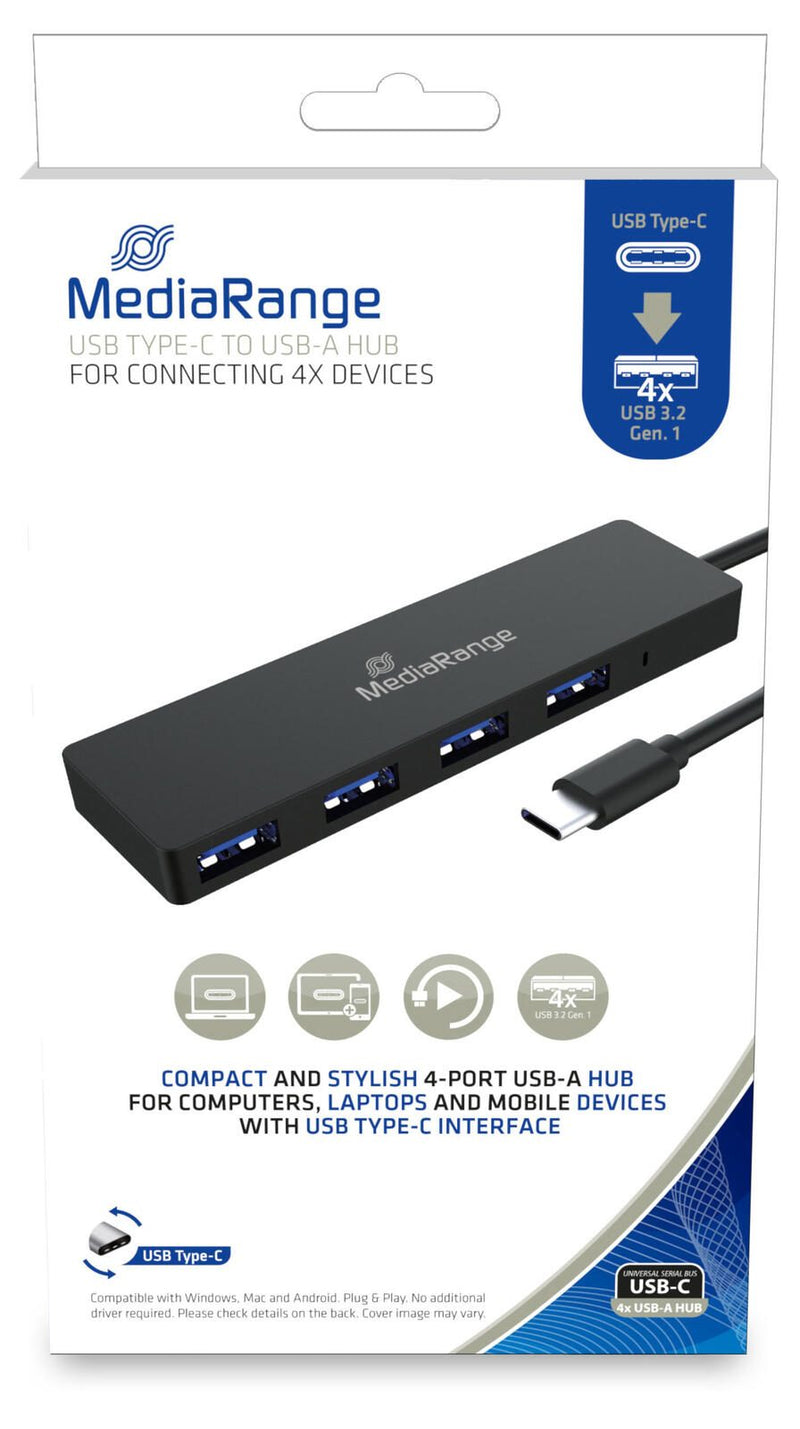 MediaRange USB C Hub 4-fach