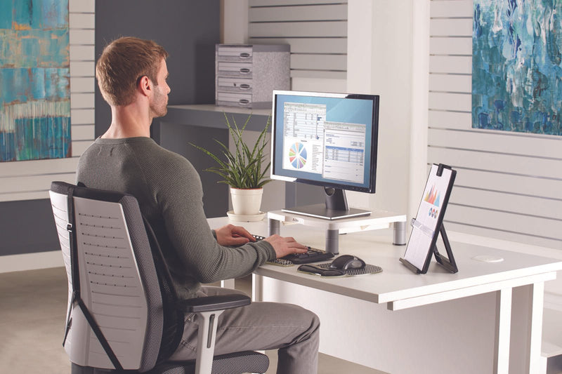 Fellowes Monitorständer weiß, silber