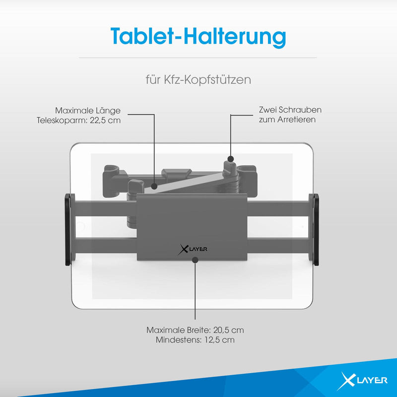 XLAYER Kopfstützenhalterung schwarz