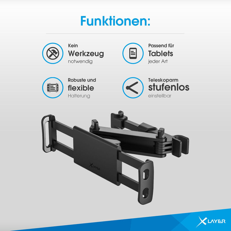 XLAYER Kopfstützenhalterung schwarz