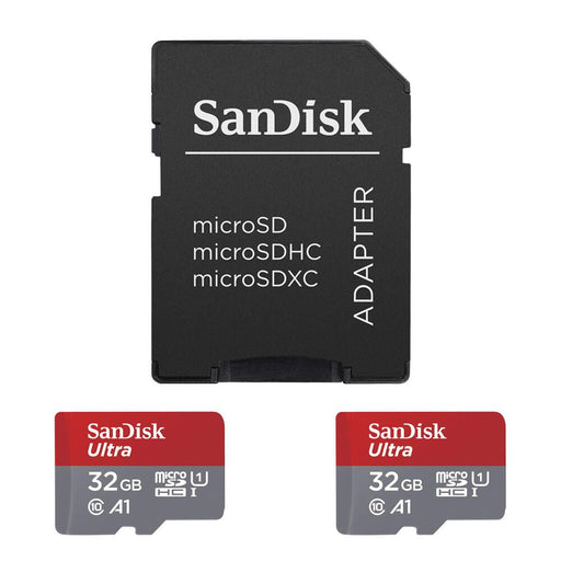 SanDisk Ultra microSDHC Speicherkarten 32GB - 2 Pack + SD Adapter