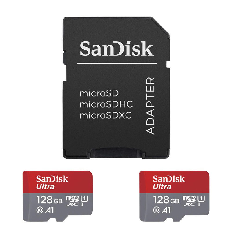 SanDisk Ultra microSDXC Speicherkarten 128GB - 2 Pack + SD Adapter