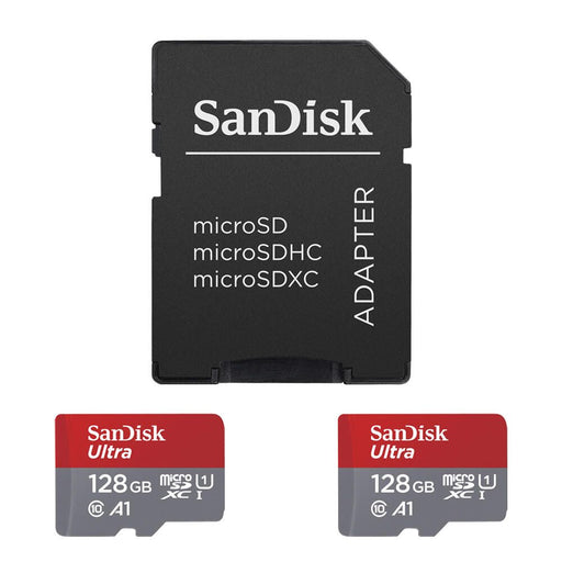 SanDisk Ultra microSDXC Speicherkarten 128GB - 2 Pack + SD Adapter