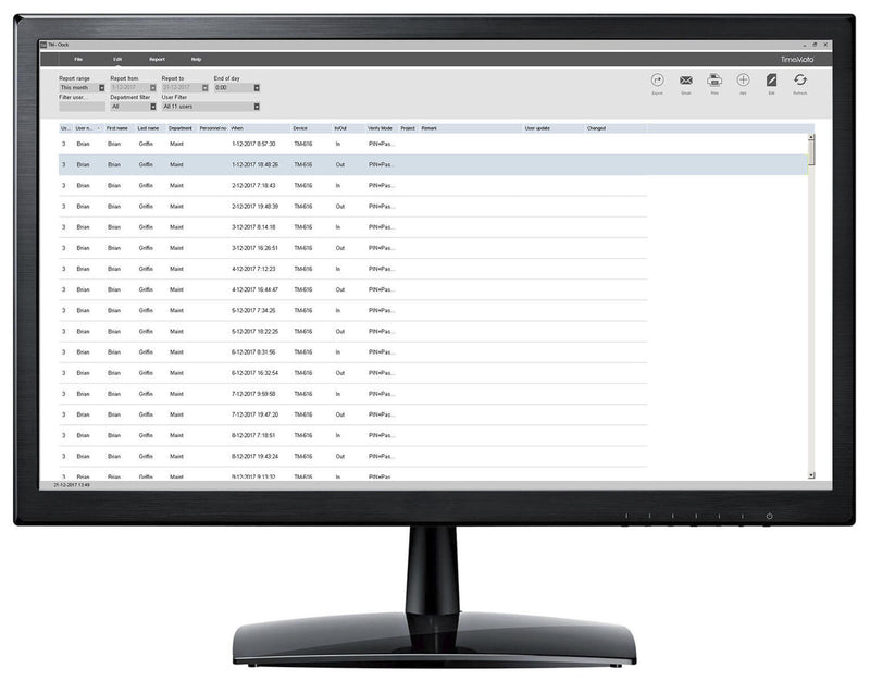 TimeMoto TM-PC PLUS Software