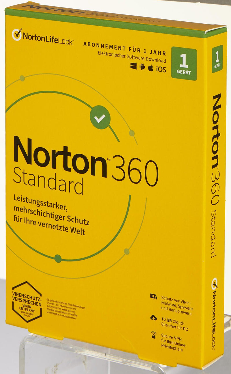 Norton 360 Standard Box 1 Gerät Sicherheitssoftware