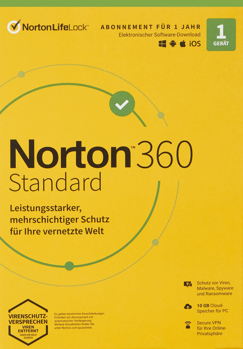 Norton 360 Standard Box 1 Gerät Sicherheitssoftware
