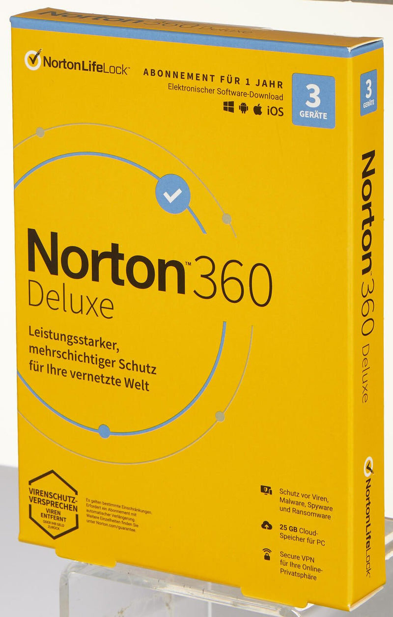 Norton 360 Deluxe Box 3 Geräte Sicherheitssoftware