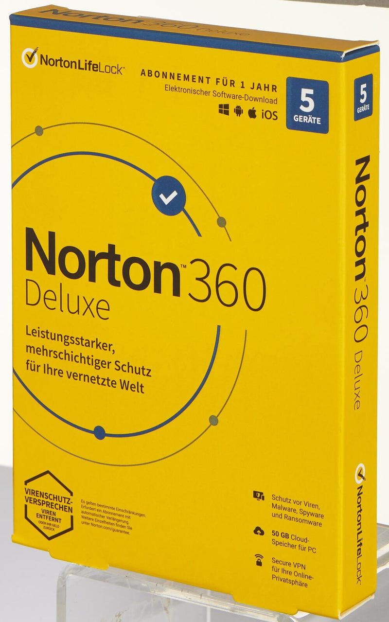 Norton 360 Deluxe Box 5 Geräte Sicherheitssoftware