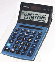 OLYMPIA Tischrechner LCD-4112 stahlblau/schwarz